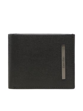 Calvin Klein Calvin Klein Didelė Vyriška Piniginė Modern Metal Bifold 5Cc W/Coin K50K510612 Juoda
