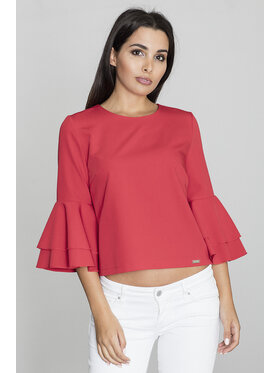 FIGL FIGL Bluzka M565 Czerwony Regular Fit