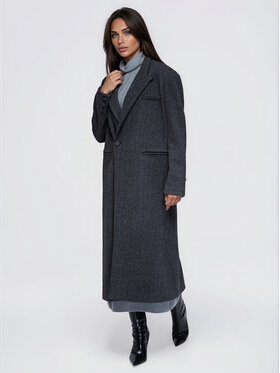 Ombre Ombre Kabát pro přechodné období OW-CT-E0019 Šedá Oversize