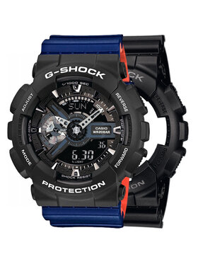 Casio Casio Zegarek SET GA-110-1BER + BEZEL 10508136 + PASEK 10527467 Czarny