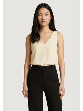 Artigli Artigli Φανέλα SCOLLO A V IN RASO Κίτρινο Casual Fit