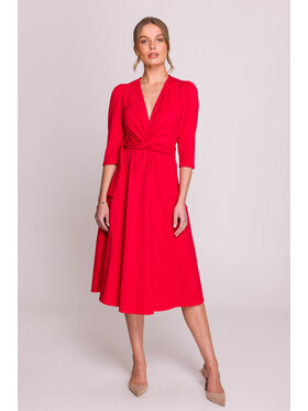 Stylove Stylove Sukienka wieczorowa S404 Czerwony Premium Fit