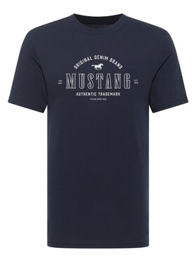 Mustang Mustang T-Shirt Style Alex Niebieski Regular Fit