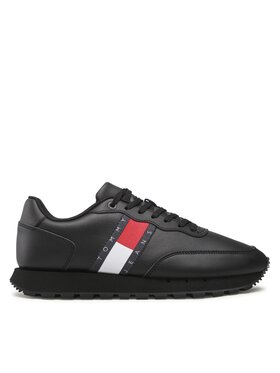 Tommy Jeans Tommy Jeans Snīkeri Leather Runner Ess EM0EM00898 Melns