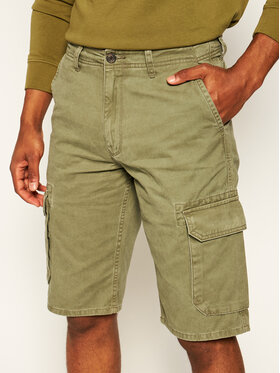 Wrangler Wrangler Pantaloncini di tessuto Cargo W15DKC275 112126786 Verde Regular Fit