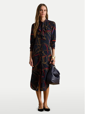 LAUREN RALPH LAUREN LAUREN RALPH LAUREN Srajčna obleka 200P03552001 Mornarsko modra Regular Fit