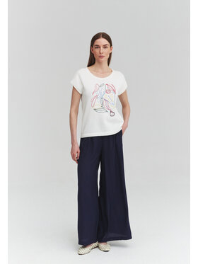 TATUUM TATUUM Bluzka APELI Biały Loose Fit