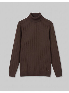 Borgio Borgio Sweter govone Brązowy Slim Fit