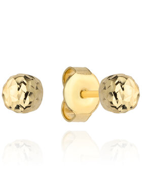 Fugart Fugart Kolczyki Kolczyki złote kulki diamentowane 4mm FUG7-17-K00723-2 Złoty