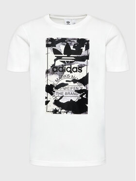 adidas adidas T-Shirt Graphic Camo HN6724 Biały Regular Fit