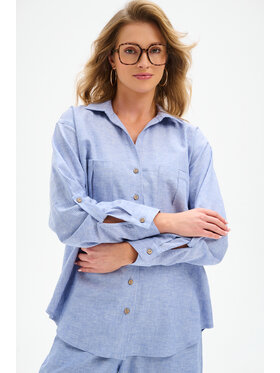 blue shadow blue shadow Koszula Ida-2 Niebieski Regular Fit