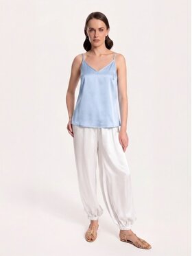 Cat&Cat Cat&Cat Top jedwabny Błękitny Regular Fit
