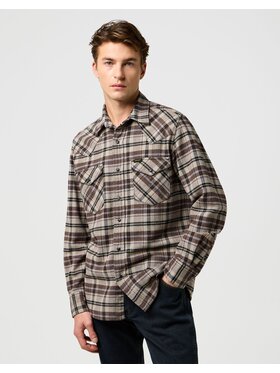 Wrangler Wrangler Koszula 112371526 Brązowy Regular Fit