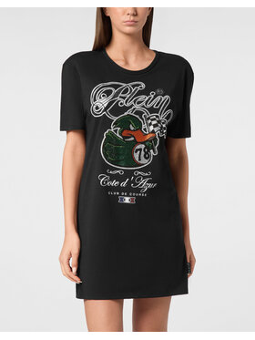 PHILIPP PLEIN PHILIPP PLEIN Sukienka codzienna 24609 Czarny Over Fit