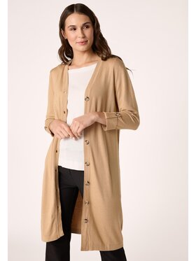 QUIOSQUE QUIOSQUE Kardigan QUIOSQUE 6OP002103 Beżowy Regular Fit