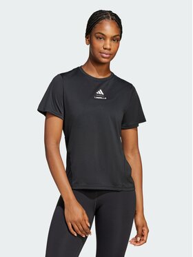 adidas adidas Koszulka techniczna Les Mills Graphic Tee Czarny Regular Fit