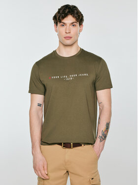 BIG STAR BIG STAR T-Shirt OLIVER Zielony Basic Fit