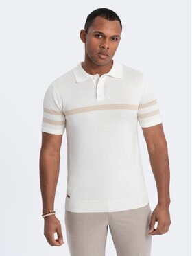 Ombre Ombre Polokošile OM-POSS-0118 Écru Regular Fit