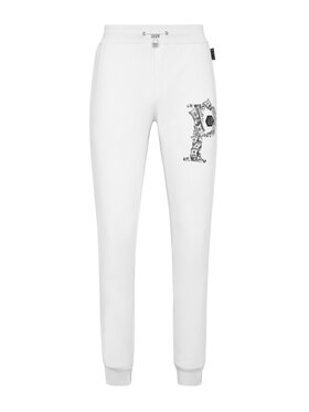 PHILIPP PLEIN PHILIPP PLEIN Joggery 3247 Biały Jogger Fit
