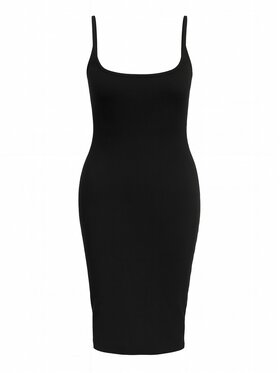 Nudyess Nudyess Sukienka letnia Bonjour z modalu Czarny Regular Fit