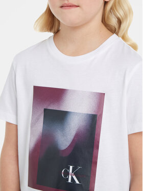 Calvin Klein Jeans T-shirt Hyper Spray Monogram IU0IU00522 Bijela Regular Fit