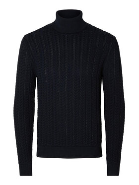 Selected Homme Selected Homme Pull à col roulé 16090707 Bleu marine Regular Fit