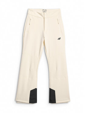 4F 4F Spodnie snowboardowe SKIWEAR Kremowy Slim Fit