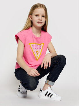 Guess Guess Тишърт J1RI26 K6YW1 Розов Regular Fit