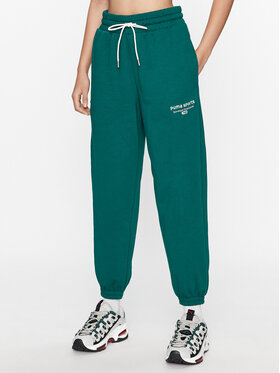 Puma Puma Teplákové nohavice Puma Team 621442 Zelená Regular Fit
