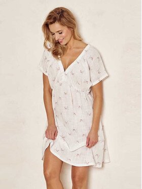 Taro Taro Koszula nocna TA3138-01 Biały Basic Fit