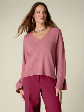 Oltre Oltre Sweter M160E002169N006 Różowy Cropp Fit