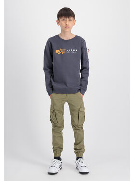 Alpha Industries Alpha Industries Bluza Alpha Label Sweatshirt Kids Szary Regular Fit