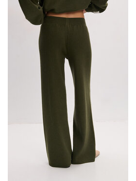 Fobya Fobya Spodnie dzianinowe F2085 Zielony Basic Fit