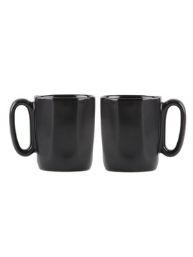 Vialli Design Vialli Design Komplet kubków 2 KUBKI CERAM.Z USZKIEM 80ML FUORI CZARNE 29965 Czarny