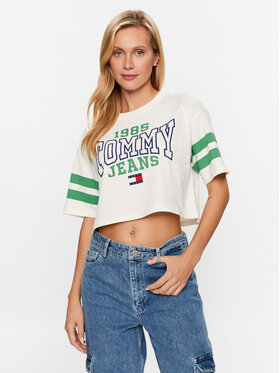 Tommy Jeans Tommy Jeans T-Shirt College DW0DW16150 Bílá Oversize