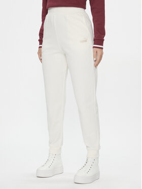 Puma Puma Donji dio trenerke Ess+ Embroidery 670007 Écru Regular Fit