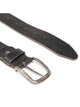 Jack&Jones Moški Pas Jackpaul Leather Belt 12111286 Črna