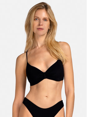 Miss Lou Miss Lou Bikini pezzo sopra G-BE2-CZ Nero