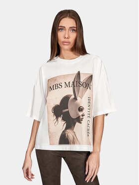 MADE BY SOCIETY MADE BY SOCIETY T-Shirt Secrette - T28032 Biały Basic Fit