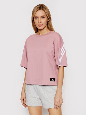adidas adidas T-Shirt Future Icons 3-Stripes HE0313 Růžová Loose Fit