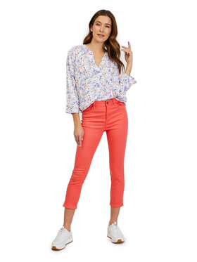 Orsay Orsay Spodnie damskie 372098-98__34 Koralowy Regular Fit