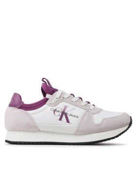 Calvin Klein Jeans Calvin Klein Jeans Sneakers Runner Sock Laceup Ny-Lth W YW0YW00840 Bianco