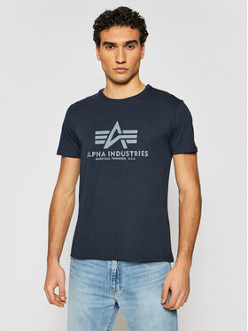 Alpha Industries Alpha Industries T-Shirt Basic 100501 Tmavomodrá Regular Fit