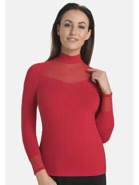 Teyli Teyli Golf damski z wiskozy Mila Czerwony Standard Fit