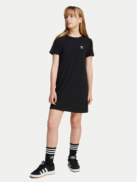 adidas adidas Rochie de zi Ribbed JC8429 Negru Regular Fit