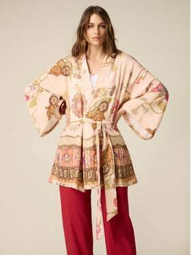 Oltre Oltre Giacca di transizione R000E000124N0R2 Crema Baggy Fit