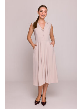 Stylove Stylove Sukienka letnia S409 Beżowy A-Line Fit