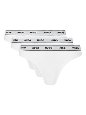 HUGO HUGO Komplet fig Triplet Brief Stripe 50480157 Biały