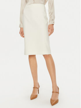 BOSS Boss Spódnica ołówkowa Vinoa1 50432874 Biały Slim Fit