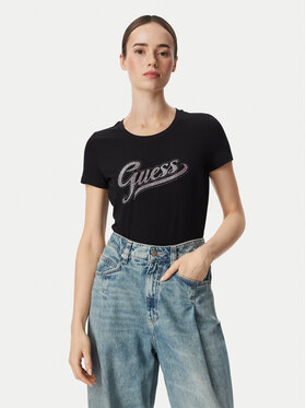 Guess Guess T-krekls W6YI21 K4337 Melns Regular Fit